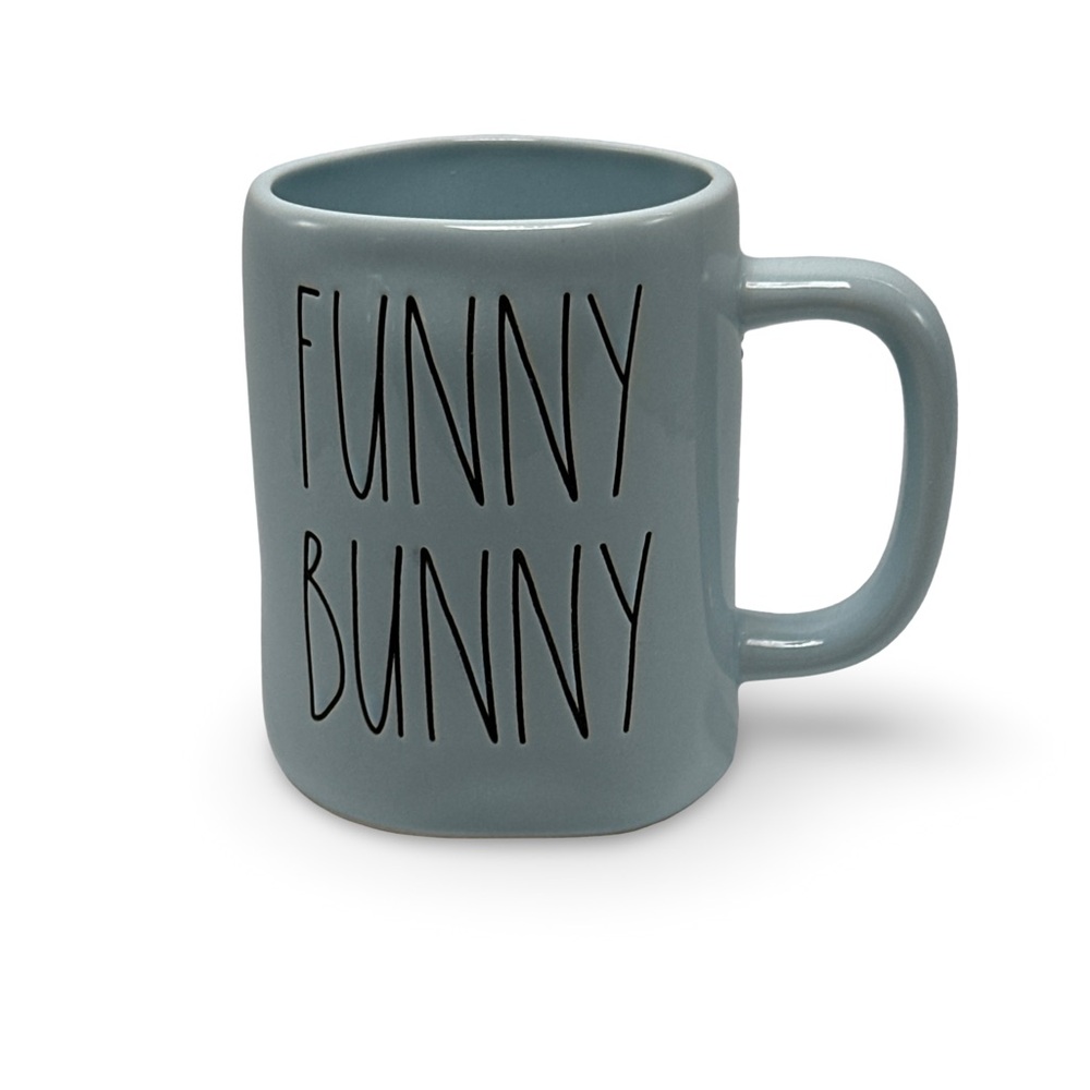 Rae Dunn Funny Bunny Blue Ceramic Mug Artisan Collection
